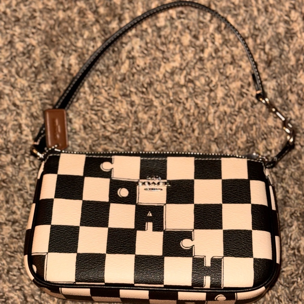 Checked Coach purse